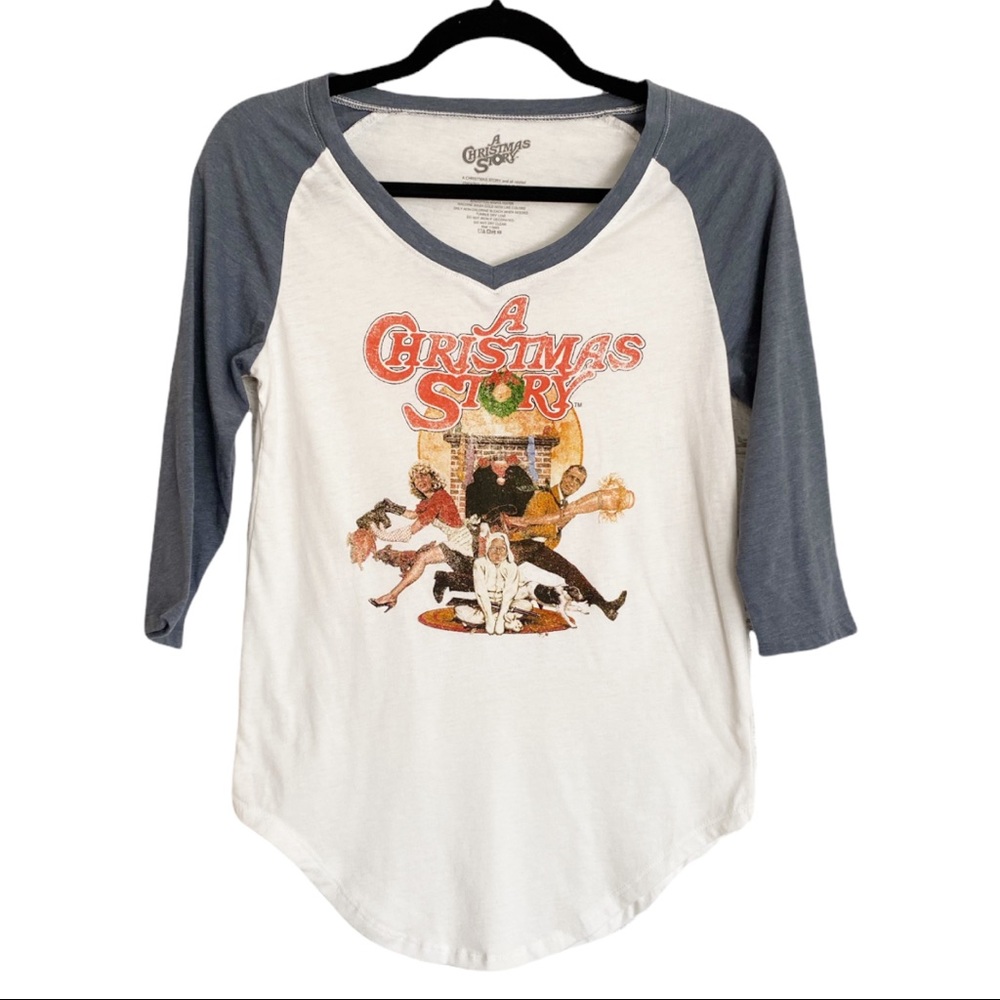 A Christmas Story Raglan Graphic T-Shirt Sz XS